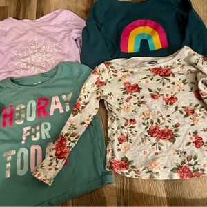 Four toddler girl shirts size 3T